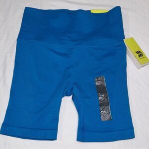 All on motion size medium 6” high rise regular fit teal Blue Women's Shorts NWT